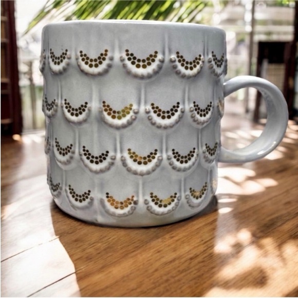 STARBUCKS 2016 Grey & Gold Mermaid Scale Mug - 10 fl oz - Collectible / Rare - Picture 4 of 7
